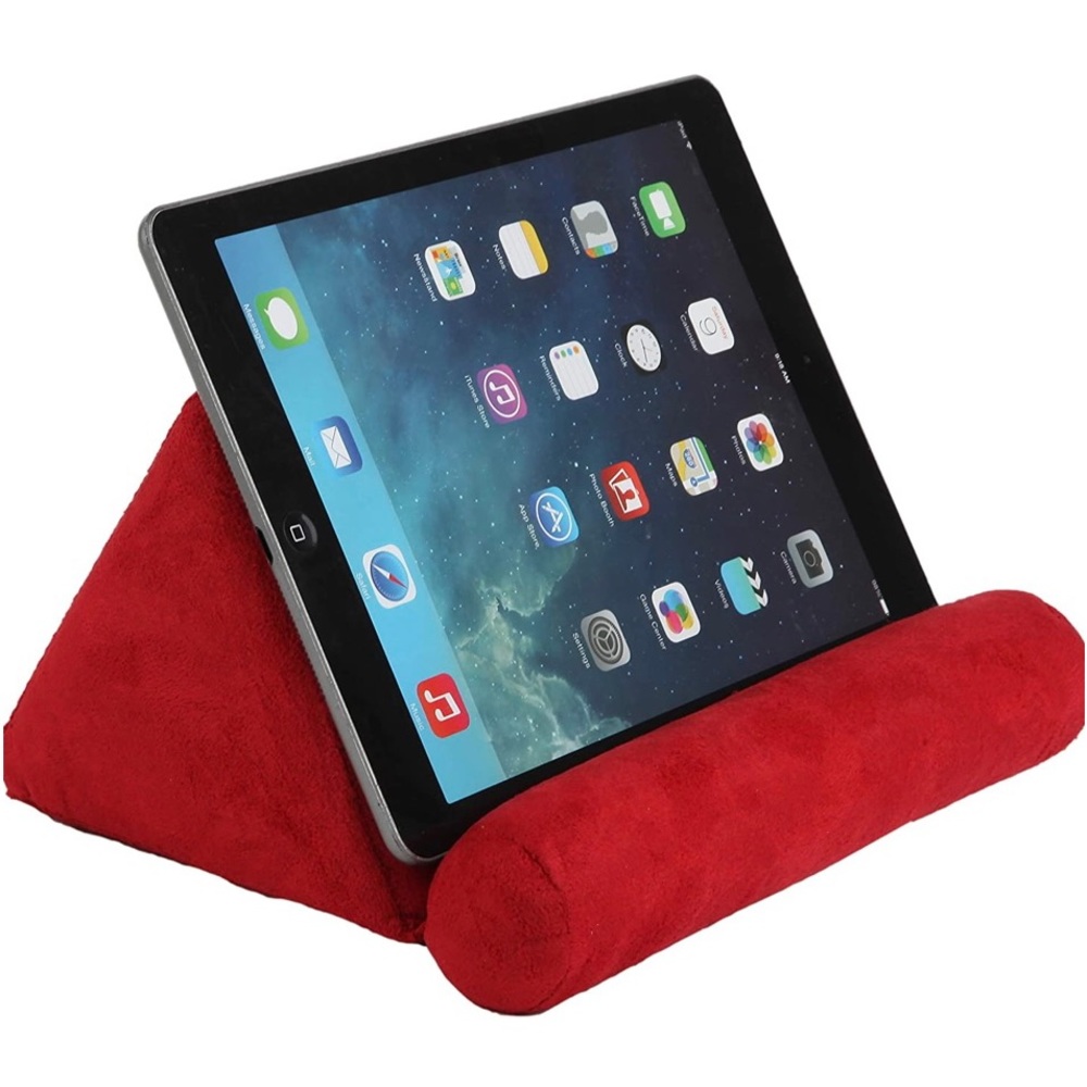 Hello - Red Plush Tablet Holder